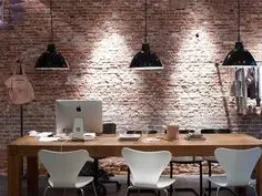 brick wall for offices and cafes