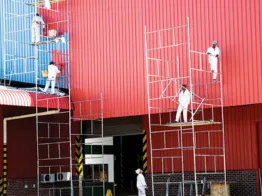 Industrial Exterior Painting Our expert team specializes in painting large-scale industrial structures like factories and warehouses, using specialized coatings for durability and protection. Ensure your facility looks great and stays safe from corrosion. Call us for more!