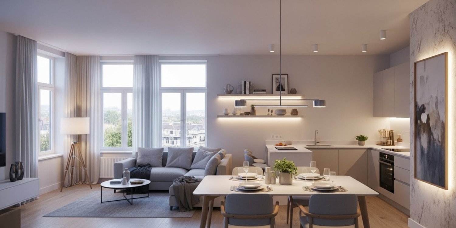 Flat Interior Design Lighting Design